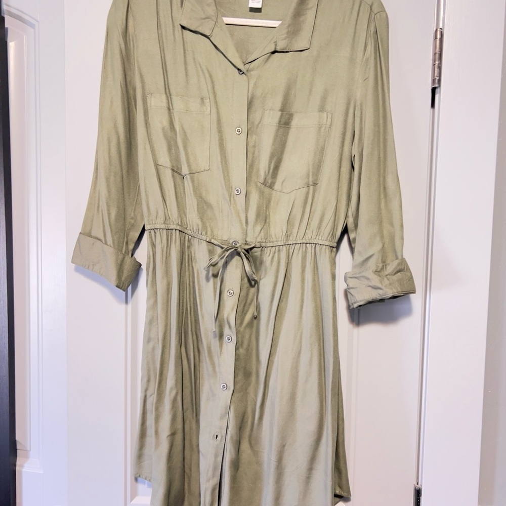 Japna Olive Long Sleeve Dress